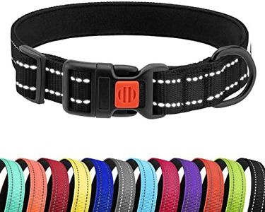 CollarDirect Reflective Dog Collar for a Small, Medium, Large Dog or Puppy with a Quick Release Buckle (Black, 12-16 Inch)