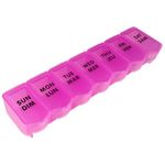 Apex 7 Day Bubble Lok Weekly Pill Organizer, Weekly Pill Organizer, Daily, Easy-Open, See-Through Lids, Organize Medication or Vitamins, Berry