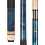 ASKA L2 2-Piece Pool Cue Stick, 58-inches Hard Rock Canadian Maple, 13mm Hard Tip (Blue 20-ounce)