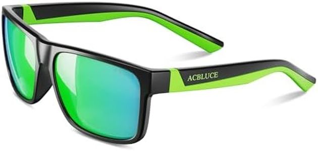 ACBLUCE Kids Sunglasses for Boys Girls Polarized Child Teen Youth Sport Baseball Cycling Beach Green Glasses for Age 6 7 8 9 10 11 12