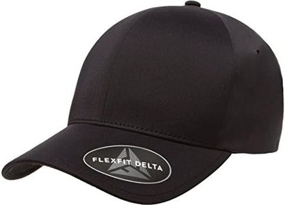 Flexfit Men's Flexfit Delta Seamless Cap Hat, Black, Large-X-Large US