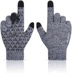 Achiou Winter Gloves for Men Women, Touch Screen Texting Warm Gloves with Thermal Soft Knit Lining,Elastic Cuff