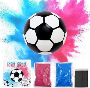 FIEKEICC Gender Reveal Soccer Ball Powder Kit 1blue&1pink Crazy Gender Reveal Ideas Exploding Soccer Balls Kit Gender Reveal Soccer Balls Kit Party Baby Shower Supplies for Boy or Girl Reveals