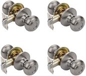 Dynasty Hardware SIE-82-US15 Passage Door Knob Set, Satin Nickel, Contractor Pack (4 Pack)