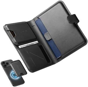 Stouchi AirTag Passport Holder, Passport Holder for Travel Men with Detachable Magnetic Card Case, RFID-blocking, 1-Second Pull Strap & One-Hand Access, Premium Vegan Leather Travel Document Organizer