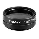 Svbony SV128 Telescope Filter 1.25in, Variable Polarizing Filter, Reduce Bright Glare Improve Contrast, for Viewing Moon Planets Astrophotography