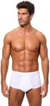 Niema Golphin Men's Clásico Algodón 100% Abierto Canalé Full Slip, White (Blanco 001), Large (Size: L/52)