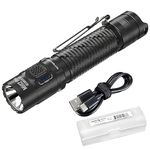 Nitecore MH12 Pro Tactical Flashlight, 3300 Lumen high Lumen USB-C Rechargeable Long Throw Compact EDC Duty Light with Holster and Lumentac Organizer