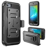 i-Blason iPod Touch 5th/6th/7th Generation Case, Armorbox [Dual Layer] Hybrid Full body Case with Built-in Screen Protector (Black)