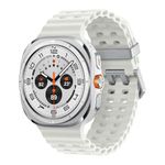 Samsung Galaxy Watch Ultra (2025), AI Smart Watch, Marine Band, Titanium Casing, Cushion Design, Quick Button, 47mm, LTE, Titanium White, 3 Year Extended Warranty (UK Version)