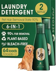 Pet Hair Remover for Laundry, 6-in-1 Dog Laundry Detergent Concentrate (Non-Dissolving), Repels Up to 90% Fur, Odor & Stain Remover, Cedar Scent, 2 x 27 fl oz, 32 Loads