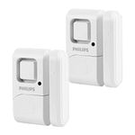 Philips Personal Security Window/Door Alarm, 2-Pack, DIY Protection, Burglar Alert, Wireless, Magnetic Sensor, Easy Installation, Ideal for Home, Garage, Apartment, Dorm, RV and Office, LRM3420W/27