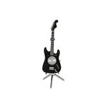 NEW BLACK FENDER ELECTRIC GUITAR MINI DESKTOP CLOCK (GREAT MEN'S GIFT)