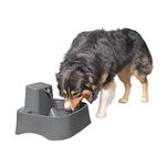 PetSafe Drinkwell 7.5 Litre Dog and Cat Water Fountain, Best for Large Dog Breeds and Multiple Pet Households, Easy-to-Clean Design, Filter Included, Grey (PWW17-16735)