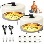 Mineup 2 Pcs Flea Traps for Home, LED Odorless Flea Light Trap with 4 Light Bulbs & 4 Glue Discs & 2 Wires, Rechargable Flea Lamp Traps for Home, Flying Traps and Killer for Carpets Bedding House