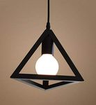 Chrasy Triangle Retro Loft Pendant Light Vintage Industrial Ceiling Lighting Lamp E27 Base 1-Light AC 100-240V