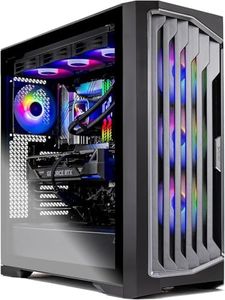 Skytech Legacy Gaming PC Desktop, Ryzen 9 9950X3D 4.3 GHz (5.7GHz Turbo Boost), NVIDIA RTX 5090 32GB GDDR7, 2TB Gen5 SSD, 64GB DDR5 RAM 6000 RGB, 1200W Gold ATX 3.0 PSU, 420mm ARGB AIO, Wi-Fi, Win 11