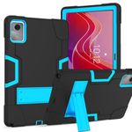 DUEDUE Case for Lenovo Tab M11/Lenovo Tab K11 LTE 2024 Kickstand Shockproof Heavy Duty Hybrid Hard PC Cover Protective Tablet Case for Lenovo Tab M11/Tab K11 LTE Tablet 2024 11 Inch Black/Blue