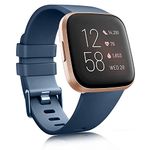 Zoye Silicone Straps Compatible with Fitbit Versa 2 Strap/ Strap/Versa Lite SE Strap, Classic Soft Replacement Sport Wristbands Accessories for Women Men (Z-Dark Blue, S 5.5-7.1 inch)