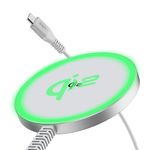 ESR for Qi2 Magsafe Charger, Charging Pad for iPhone, Wireless Charger iPhone Compatible with iPhone 16/15/14/13/12 Series, AirPods 4/3/AirPods Pro, Magnetic Charger Pad with A/C Cable, Silver