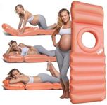 HOLO The Original Inflatable Pregnancy Pillow - Full Body Maternity Airbed with Hole for Tummy - for Ultimate Sleeping Support & Comfort - Say Goodbye to Pregnancy Related Aches and Pains (Peach)