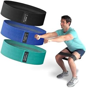 More Life Health 3" Fabric Resistance Bands Set - 3X Thigh Hip Leg Bands for Working Out - Workout Bands Resistance with Included Instruction Videos