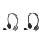 Logitech H110 Wired On Ear Headphones with Mic, Stereo with Noise-Cancelling,3.5-Mm Dual Audio Jack,