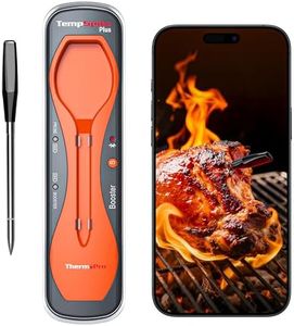 ThermoPro 600FT Wireless Meat Thermometer with Upgraded Ultra-Thin Probe, Bluetooth Meat Thermometer Wireless for Outside Grill, Smoker Thermometer for BBQ Oven Rotisserie Sous Vide (TP970)