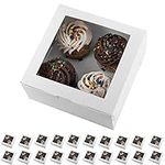 Essos Cupcake Boxes for 4 White wit