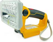 JANRI 18W 2000LM Work Light Compatible with Dewalt 18V 60V XR Lithium-ion Battery, with USB Port Torch for Outdoor Flashlight,Jobsite Light,Camp Light (No Battery) Pivoting Zinc Alloy Head