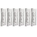 Honiwu Flush Door Hinges, 6pcs 3 Inch Stainless Steel Flush Hinges, 1.5mm Thick Ball Bearing Mute Hinge, No Mortise Door Hinges