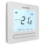 Heatmiser NeoAir V3 Smart Wireless Programmable Room Thermostat for Use with RF Switch UH8-RF NeoHub (Glacier White)