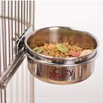 Cozy Puppies Pet Dog Stainless Steel Coop Cups with Clamp Holder - Detached Dog Cat Cage Kennel Hanging Bowl,Metal Food Water Feeder for Small Animal Ferret Rabbit (500 ml)