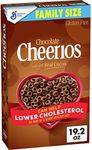 Chocolate Cheerios Heart Healthy Cereal with Happy Heart Shapes, Gluten Free Cereal with Whole Grain Oats, Family Size, 19.2 OZ