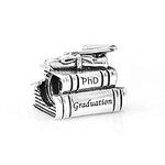 MiniJewelry PhD Degree Celebration Bead Charm Compatible with Pandora Charms Bracelets Graduation Doctoral Students Necklaces Son Daughter