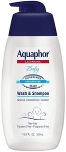 Aquaphor Baby Wash and Shampoo - Mild, Tear-free 2-in-1 Solution for Baby’s Sensitive Skin - 16.9 fl. oz. Pump