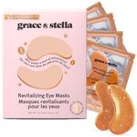 grace and stella Eye Patches with Caffeine - Under Eye Patches for Puffy Eyes - Revitalizing Under Eye Mask - Eye Pads with Niacinamide & Hyaluronic Acid - Vegan Eye Mask Skincare, 24 Pairs