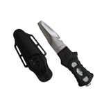 Scuba Choice Scuba Diving Compact Black Stainless Steel Blunt Tip BCD Knife, 17"/Medium