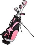 Left Handed Pink Junior Golf Club Set for Age 6 to 8