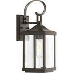 Progress Lighting P560021-020 Gibbes Street One-Light Small Wall Lantern (5.5-Inch), Antique Bronze