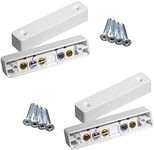 2 Pack of Burglar Alarm Door/Window Contact Detectors - Wired - White - Professional Quality