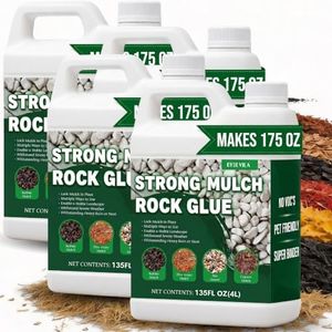 Mulch Glue, 4 Gallon Clear Rock Glue, All-Weather Anchor for Gravel & Stone