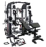 MiM USA Hercules EX | Commercial All-in-One Gym Trainer | Smith Machine Functional Trainer | 400 Lbs Weight Stack | 22 Attachments