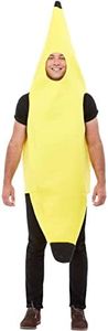 Funidelia | Disfraz de plátano para hombre y mujer Fruta, Comida, disfraz de despedida de soltero - Disfraz para adultos y accesorios para Fiestas, Carnaval y Halloween - Talla única - Amarillo