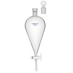 Labasics Borosilicate Glass 1000ml Conical Separatory Funnel with Glass Stopcock - 1000mL