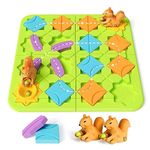 STEM Board Games Kids Toys, Build-A-Track Brain Teaser Puzzles for Kids Ages 4-8 with 118 Challenges & 5 Difficulty Levels Squirrel Logic Track Building Blocks, Educational Montessori Birthday Gifts