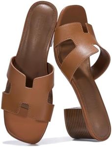 Project Cloud 100% Genuine Leather Heeled Sandals for Women - Memory Foam Insole Sandals Women Footwear - Non-Slip Womens Sandals - Block Heels For Women - Womens Slides (OPAL,COGLEA,9)