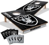 YouTheFan NFL Las Vegas Raiders 2’ x 3’ Wood Cornhole Game with Logo Bags