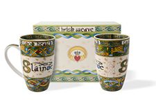 Royal Tara Slainte Bone China Mug - Celtic Knots-Irish Weave (2 Cups)