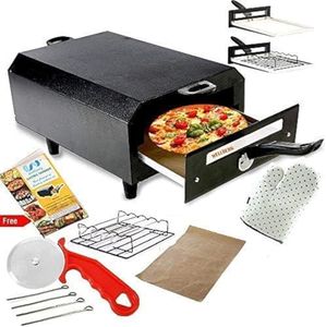 Wellberg Electric Tandoor 14 Inch Electric Tandoor | Freebies (Pizza Cutter, Digital Recipe Book, Grill, Handle, Glove, 4 Skewers, 4 Legs, Magic Paper (Non Stick Sheet))